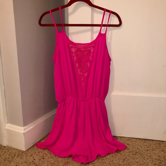 Dainty hooligan hot pink romper size S - Picture 1 of 3